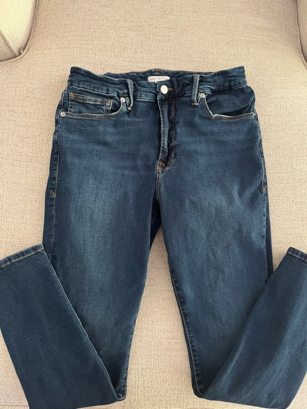 Good American Dark Wash Skinny Jeans